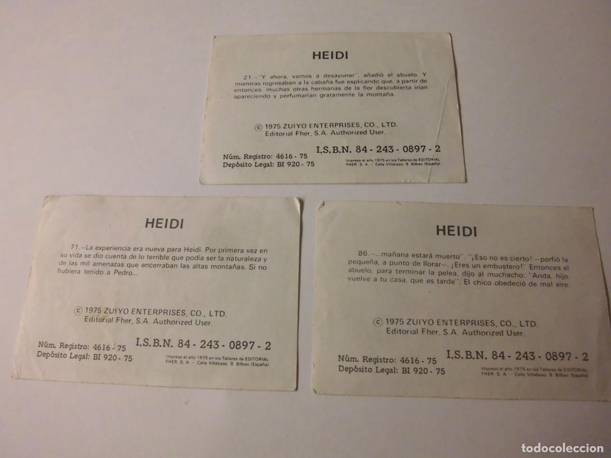 Coleccionismo cromos antiguos: HEIDI (ZUIYO) - Foto 2
