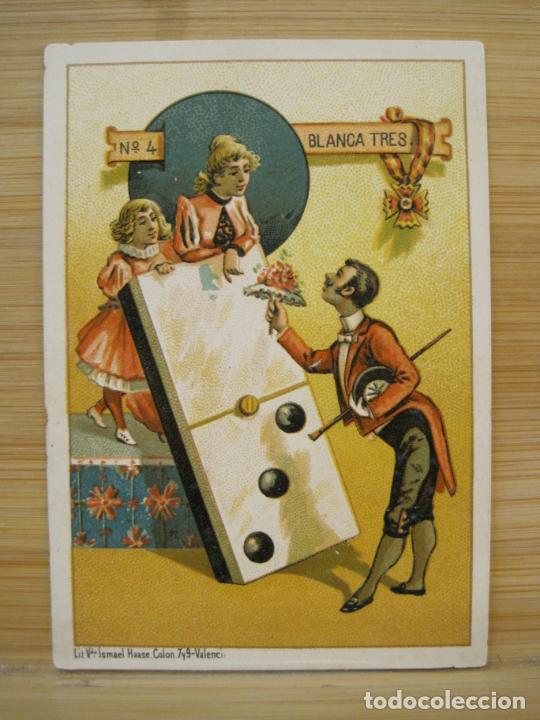 Coleccionismo Cromos antiguos: BLANCA TRES-DOMINO CHOCOLATES EL BARCO-N&ordm; 4-CROMO ANTIGUO-VER FOTOS-(99.257)