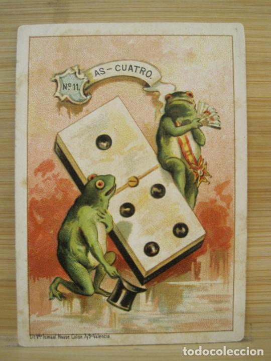Coleccionismo Cromos antiguos: AS CUATRO-DOMINO CHOCOLATES EL BARCO-N&ordm; 11-CROMO ANTIGUO-VER FOTOS-(99.260)