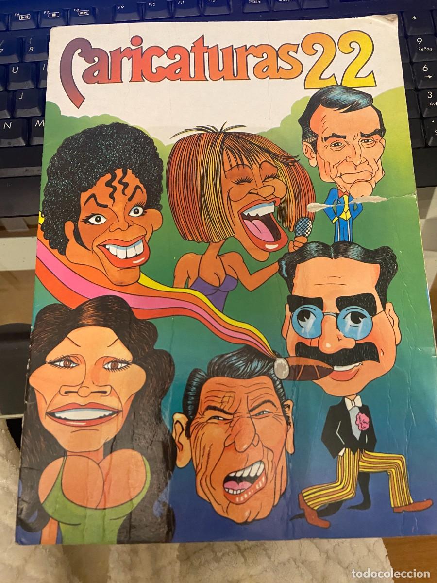 Coleccionismo Cromos antiguos: caricaturas 22 con maradona y otros famosos