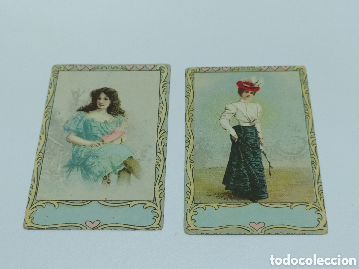 Coleccionismo Cromos antiguos: 2 CROMOS DE LA F&Aacute;BRICA FRIEDRICHS - BARCELONA - OBSEQUIO FARMACIA R. FONTAN - VALENCIA DE ALC&Aacute;NTARA