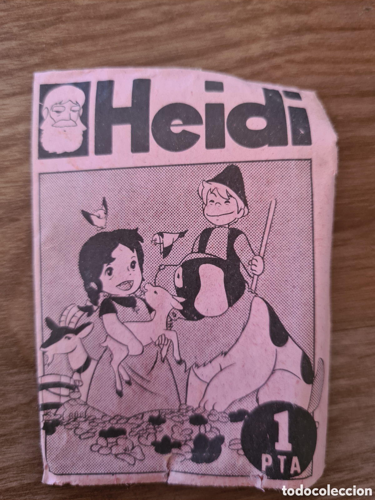 Coleccionismo Cromos antiguos: SOBRE SIN ABRIR DE HEIDI ED FHER 1975