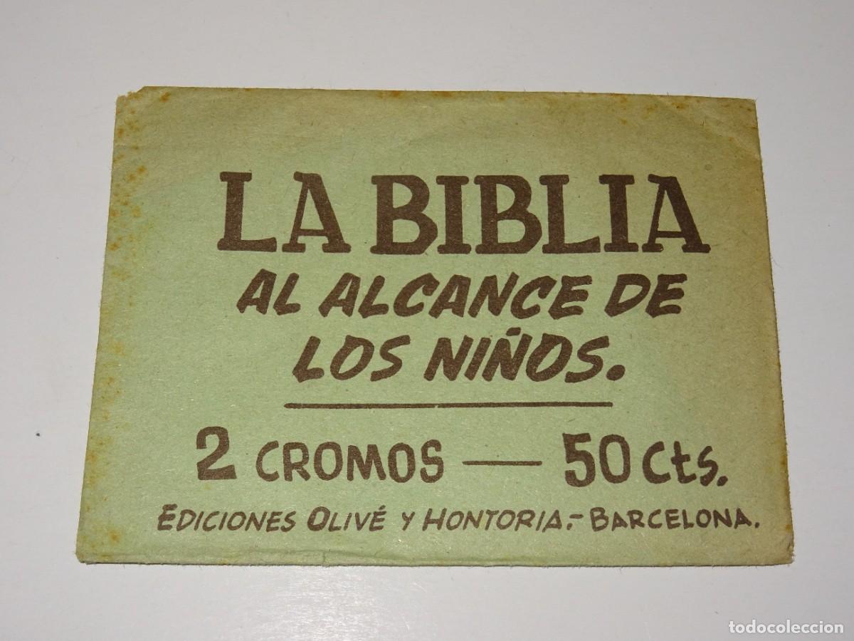 Coleccionismo cromos antiguos: SOBRE DE CROMOS SIN ABRIR - LA BIBLIA AL ALCANCE DE LOS NI&Ntilde;OS, EDC OLIV&Eacute; - BUEN ESTADO