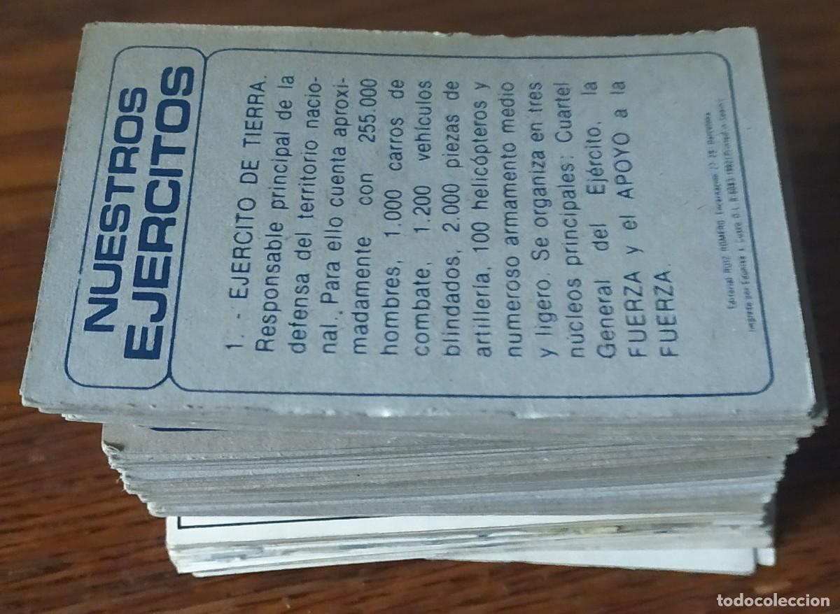 Coleccionismo cromos antiguos: NUESTROS EJERCITOS -- 130 CROMOS DIFERENTES -- NUNCA PEGADOS - Foto 2