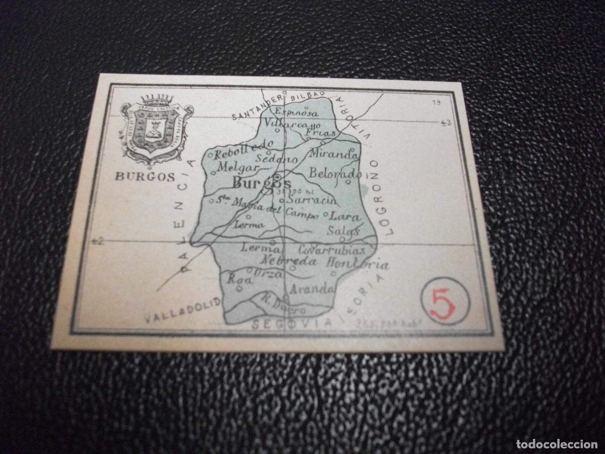 Coleccionismo cromos antiguos: BURGOS CROMO MAPA MIRANDA DE EBRO - Foto 1