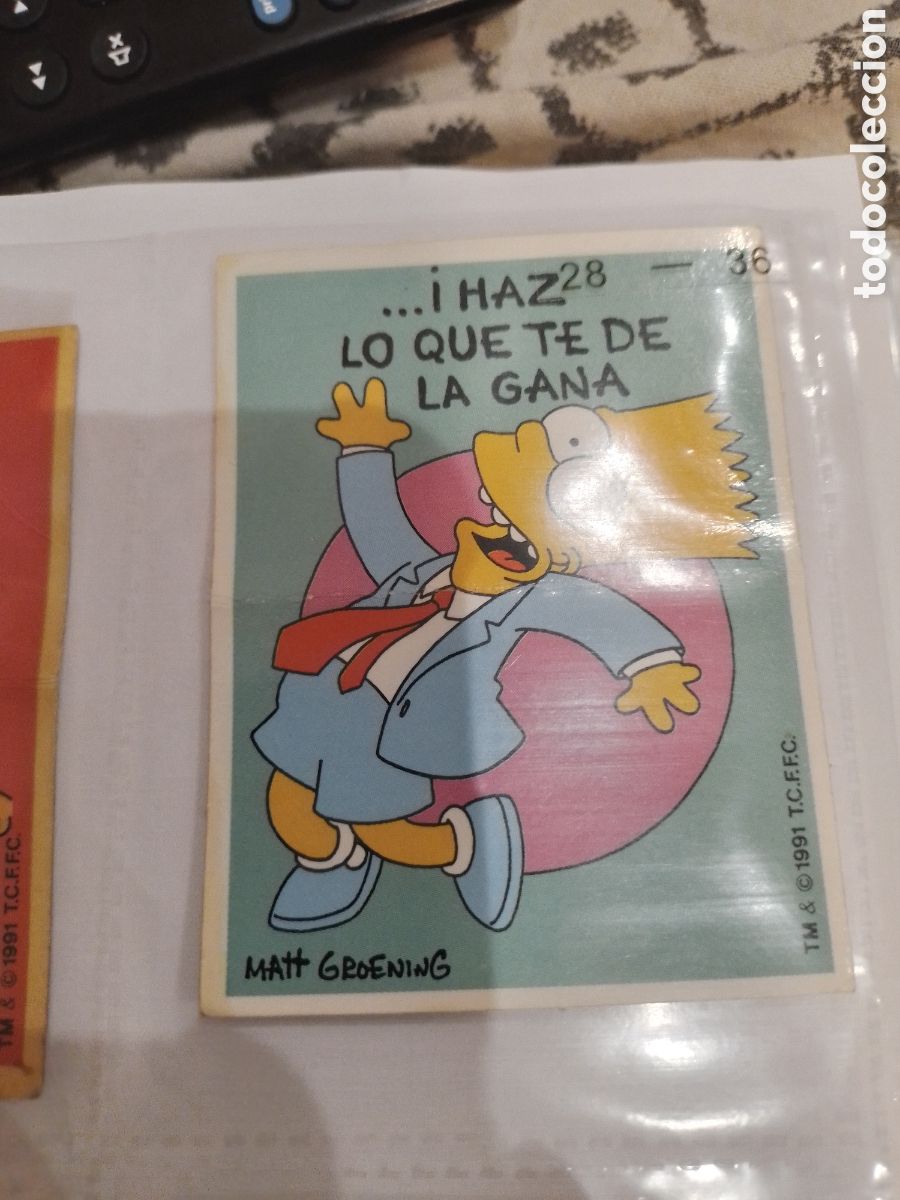 Coleccionismo cromos antiguos: Cromo Bollicao Simpson - Foto 1