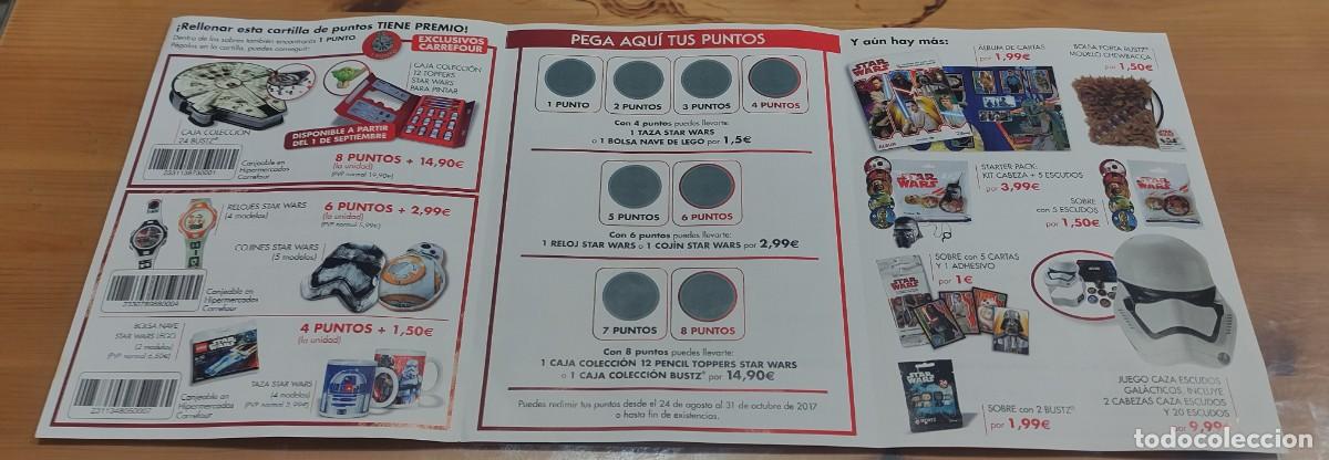 Coleccionismo Cromos antiguos: ALBUM TRIPTICO STAR WARS CARREFOUR CARTILLA DESCUENTO DISNEY 2017
