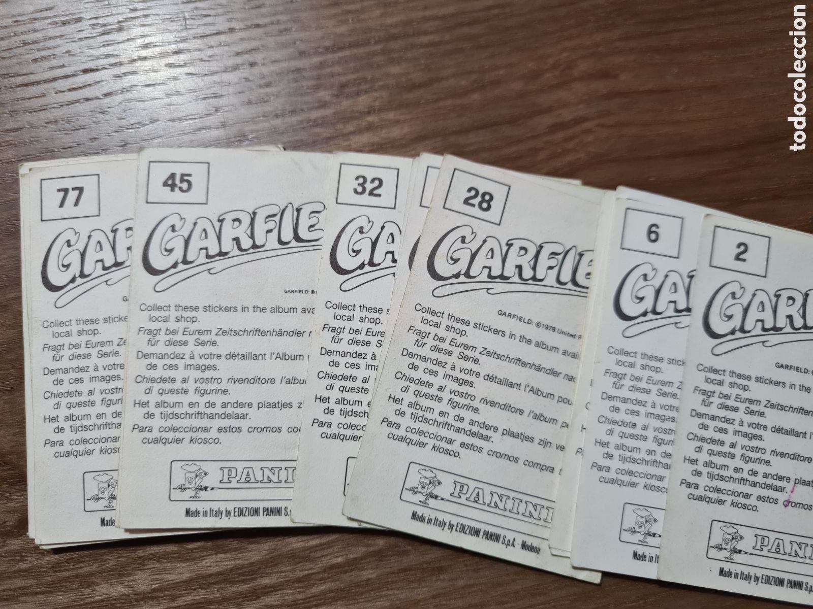 Coleccionismo cromos antiguos: LOTE CROMOS GARFIELD PANINI - Foto 2