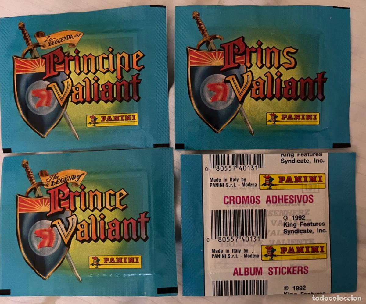 Coleccionismo cromos antiguos: el principe valiente 4 sobres sin abrir 1992 panini - Foto 1