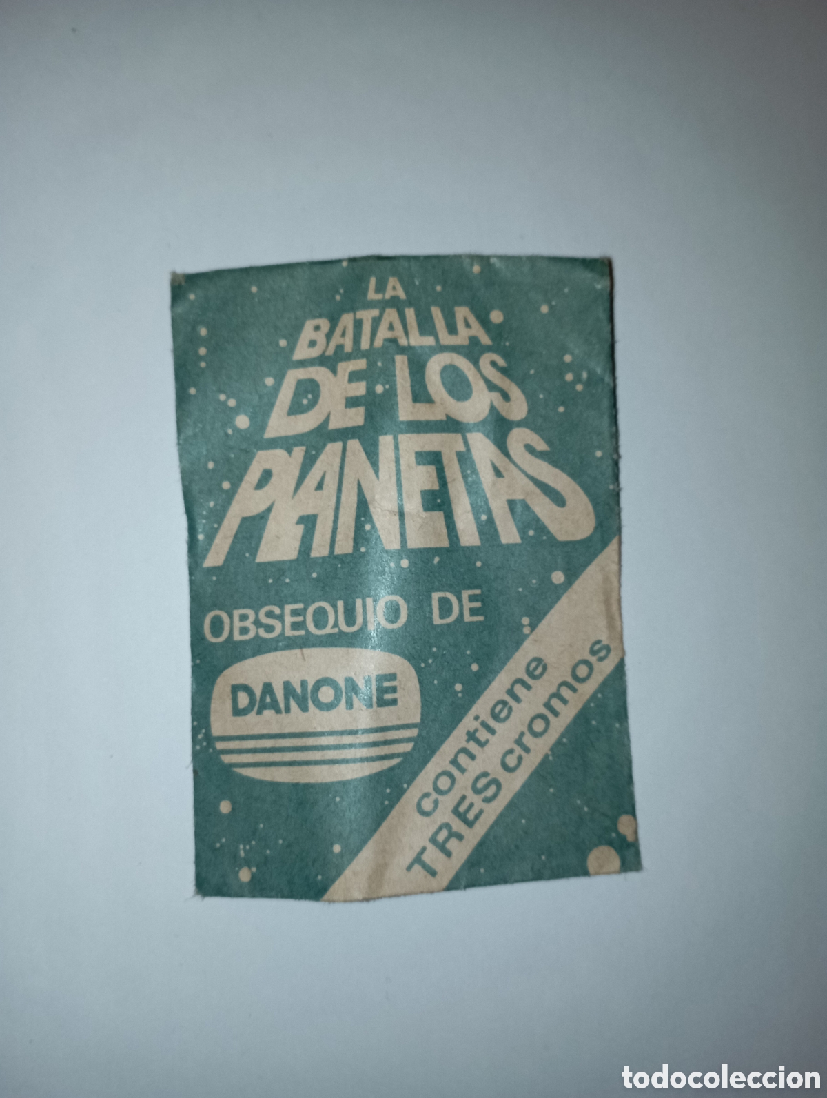 Coleccionismo cromos antiguos: SOBRE DE CROMOS VAC&Iacute;O DANONE LA BATALLA DE LOS PLANETAS - Foto 1