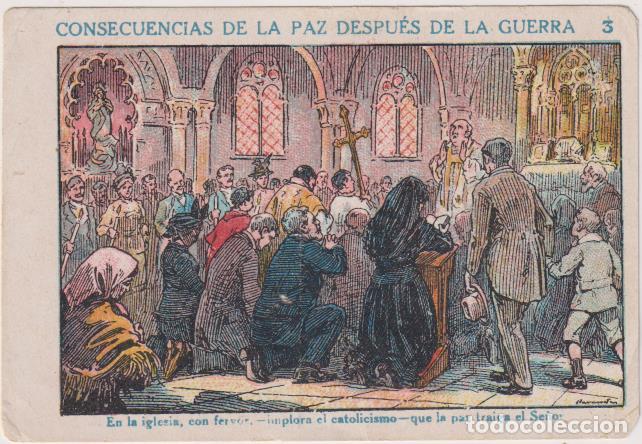 Coleccionismo Cromos antiguos: Consecuencias de la Paz despu&eacute;s de la guerra n&ordm; 3. Chocolate S&aacute;nchez Hermanos