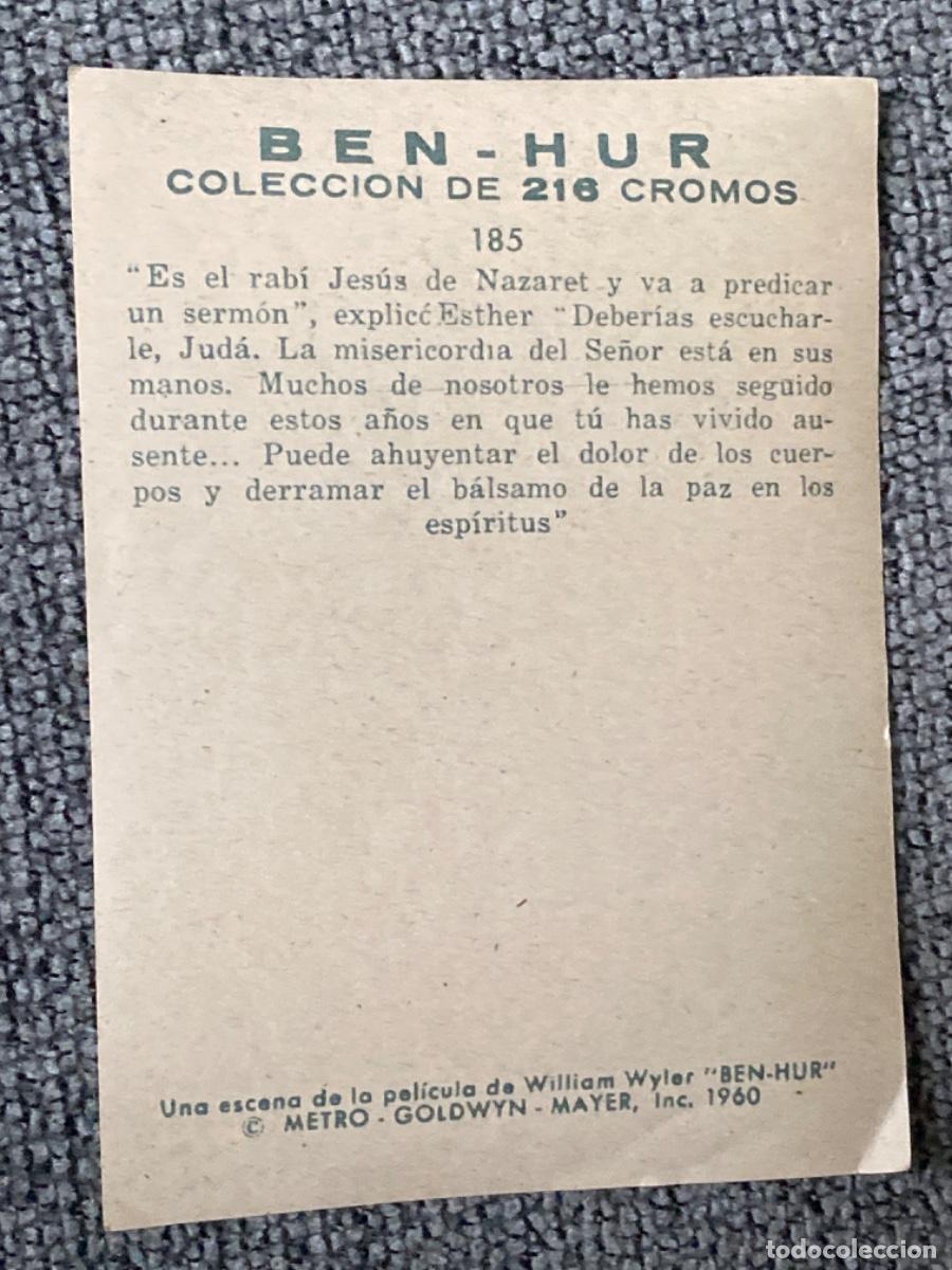 Coleccionismo cromos antiguos: ANTIGUO CROMO BEN-HUR 185 - Foto 2