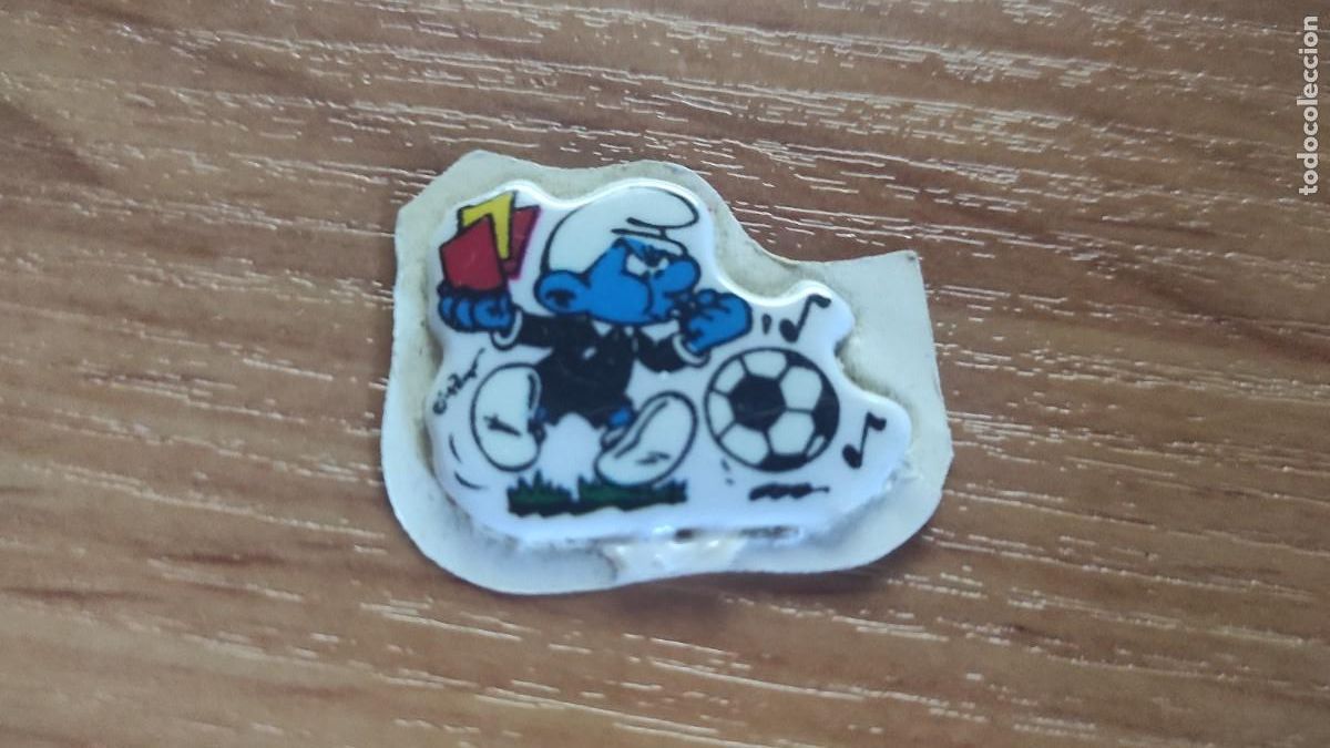 Coleccionismo cromos antiguos: Los pitufos de matutano n&uacute;mero 25. Pitufo &aacute;rbitro - Foto 1