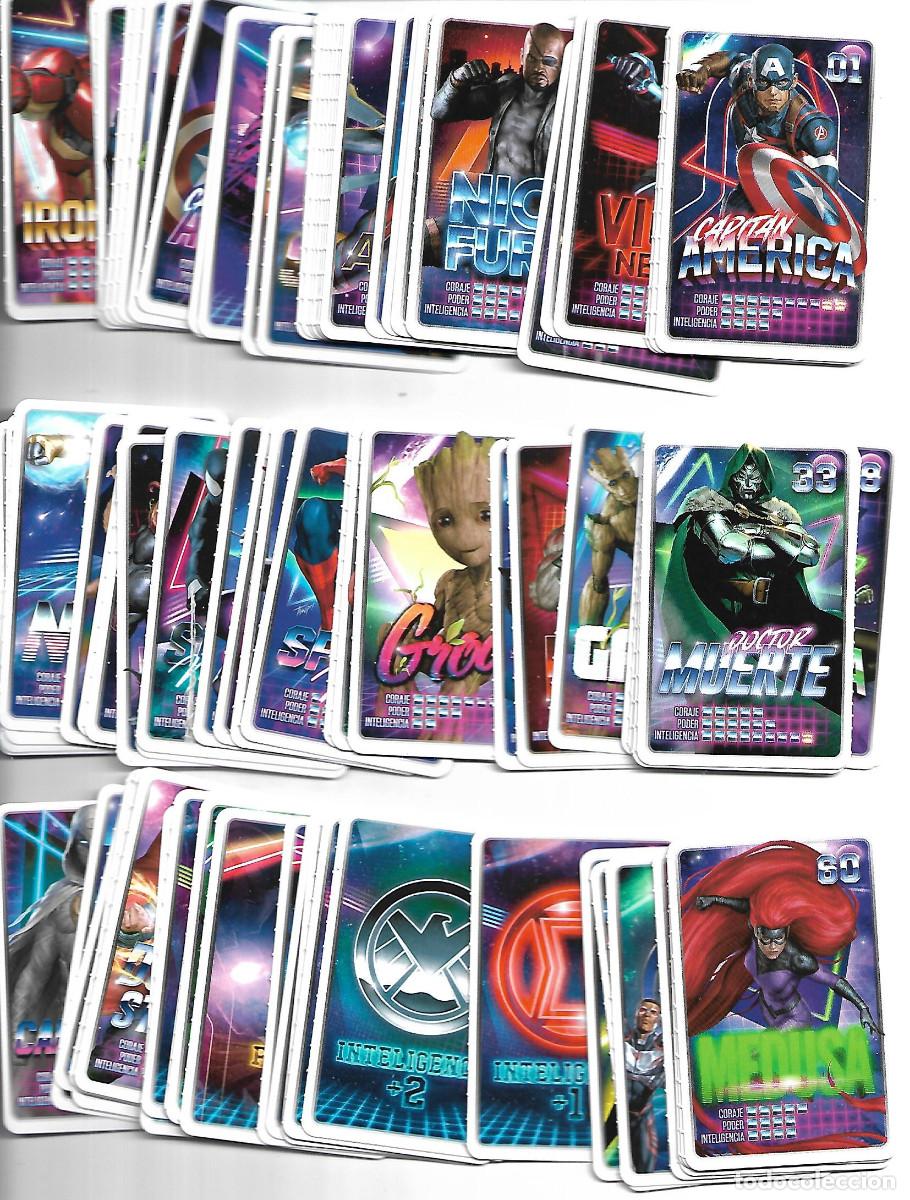 Coleccionismo cromos antiguos: MARVEL DESCUBRE TU PODER COLECCION COMPLETA A ESTRENAR 90 CARTAS - Foto 1