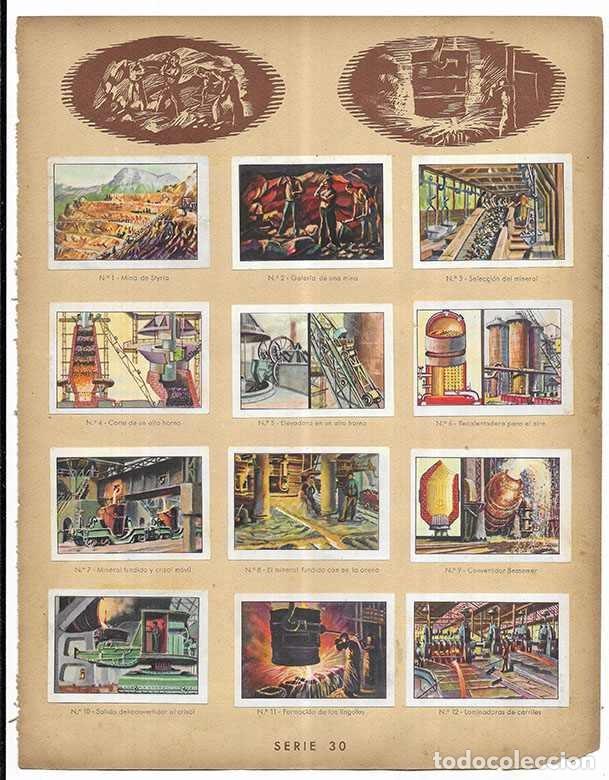 Coleccionismo cromos antiguos: Cromo. Del Mineral al Acero. Serie 30 Curiosidades del Universo Nestl&eacute; 12 cromos completa
