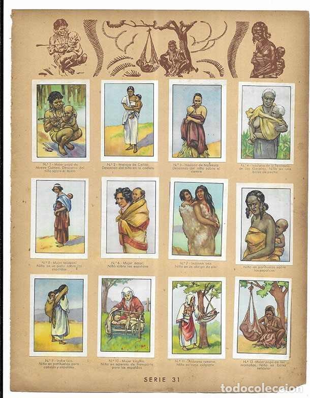 Coleccionismo Cromos antiguos: Cromo. Madre e Hijo. Serie 31 Curiosidades del Universo Nestl&eacute; 12 cromos completa