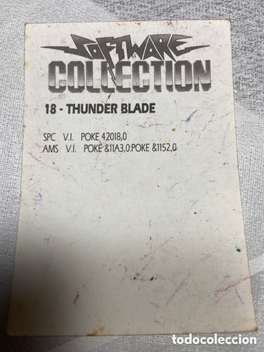 Coleccionismo cromos antiguos: Software Collection - 18 Thunder Blade - Foto 2