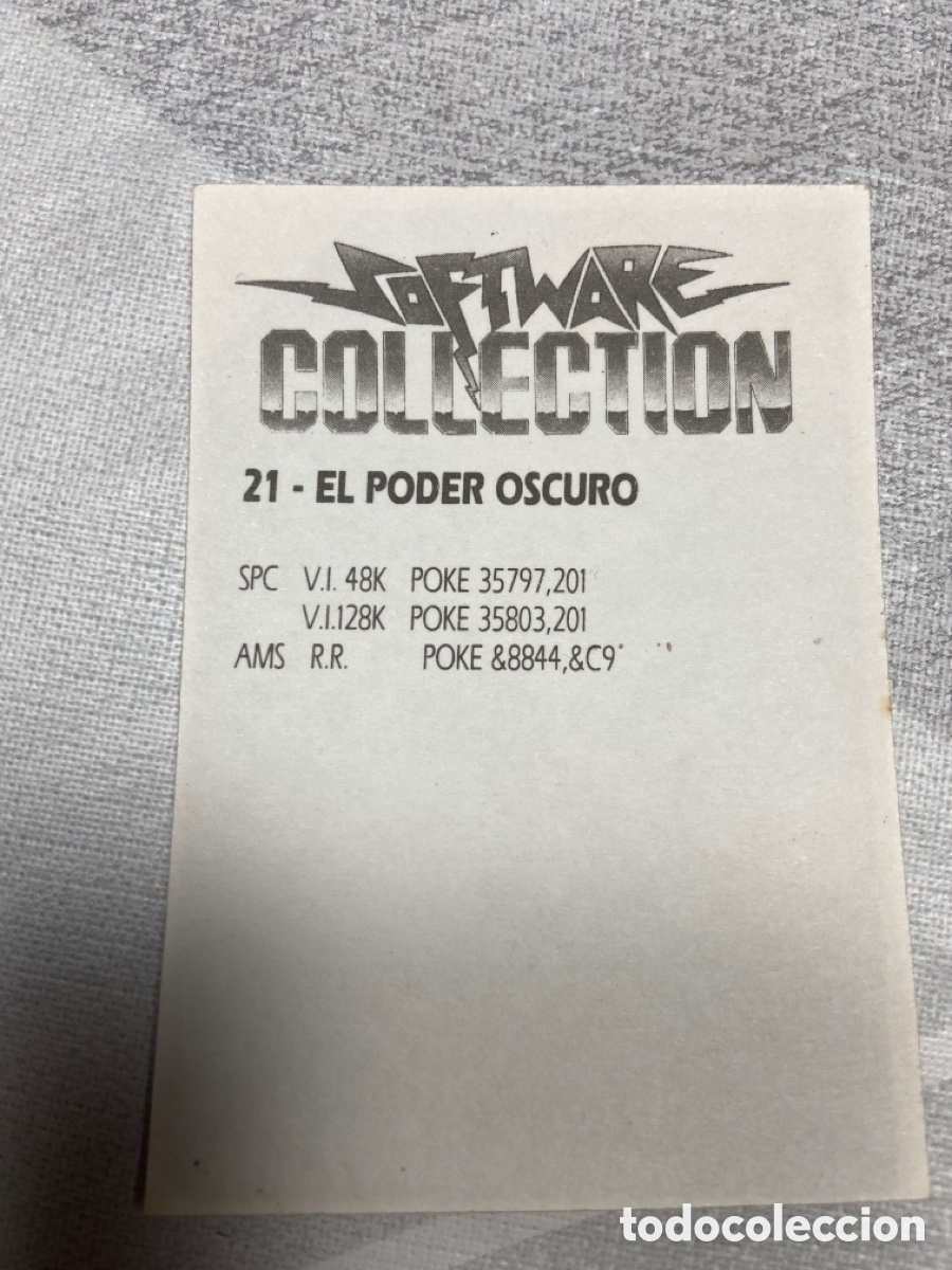 Coleccionismo cromos antiguos: SOFTWARE COLLECTION - N&Uacute;MERO 21 EL PODER OSCURO - Foto 2