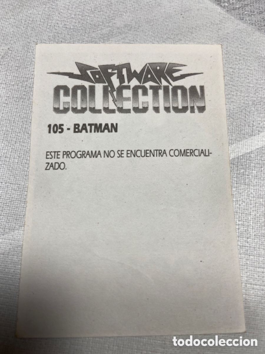 Coleccionismo cromos antiguos: SOFTWARE COLLECTION - N&Uacute;MERO 105 - BATMAN - Foto 2