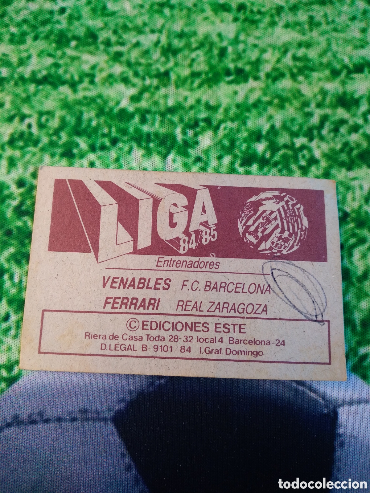 Coleccionismo cromos antiguos: Venables-ferrari 84-85 este.version dif&iacute;cil.nunca pegado - Foto 2