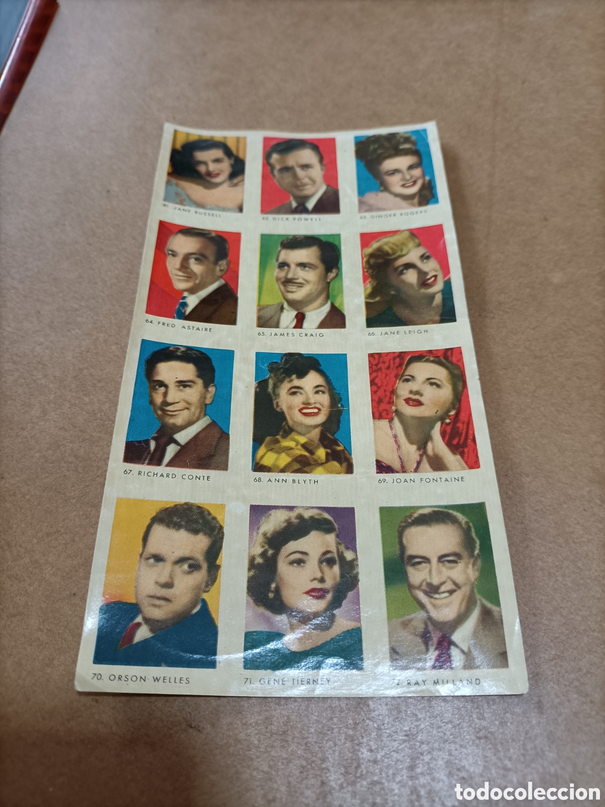 Coleccionismo Cromos antiguos: Cromos de cine Ava Gardner, varios 6 hojas completas