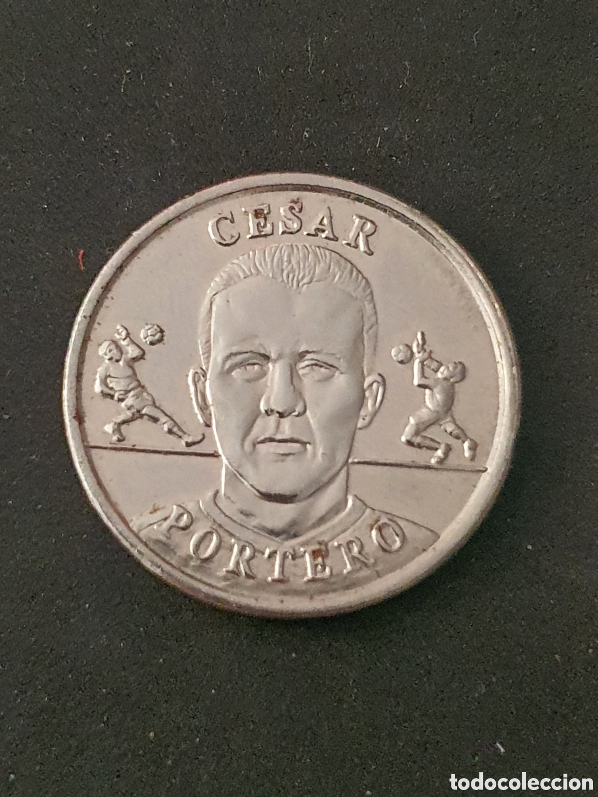 Coleccionismo cromos antiguos: Moneda medallas de la selecci&oacute;n, Cesar a&ntilde;o 2000 - Foto 1