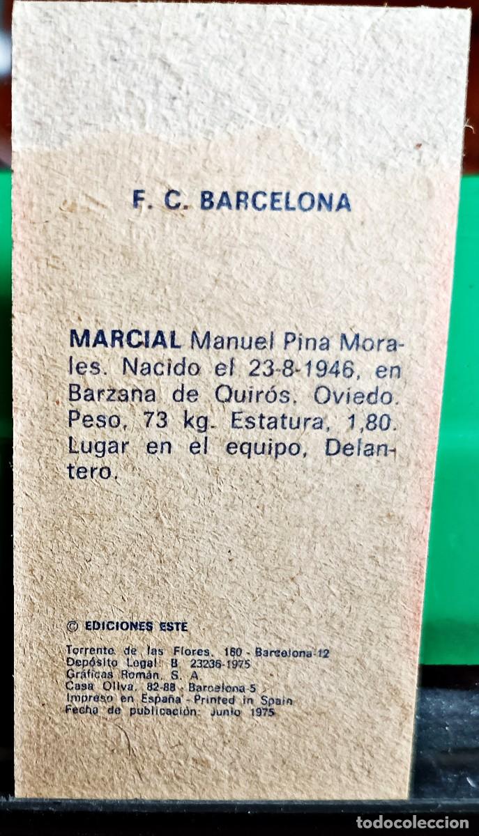 Coleccionismo cromos antiguos: MARCIAL 75-76 ESTE DESPEGADO BUEN ESTADO - Foto 2
