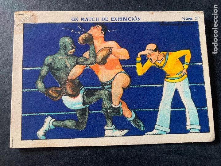 Coleccionismo cromos antiguos: Antiguo cromo de boxeo, num. 3. Chocolate Juncosa. Barcelona - Foto 1