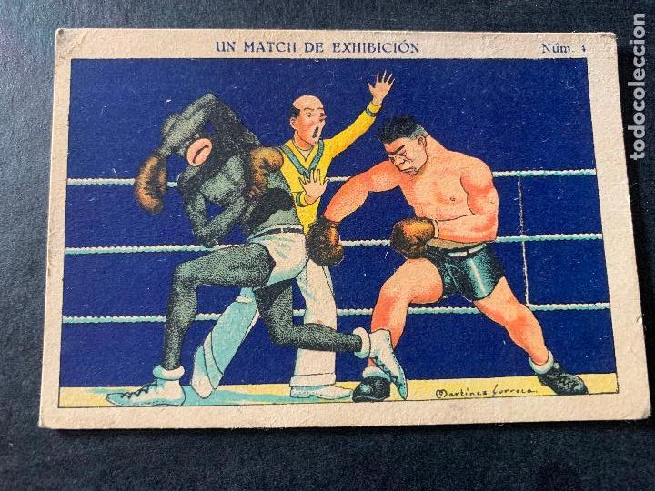 Coleccionismo cromos antiguos: Antiguo cromo de boxeo, num. 4, Chocolate Juncosa. Barcelona - Foto 1