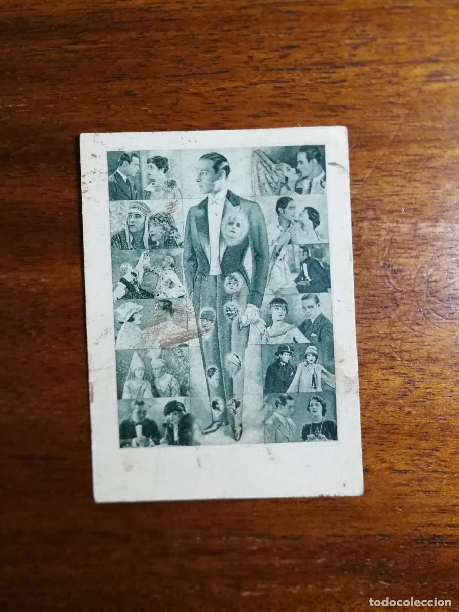 Sammeln alte Sammelbilder: Cromo gu&iacute;a de RODOLFO VALENTINO (imagen completa del puzzle 5x6,7 cms) Chocolates AMATLLER