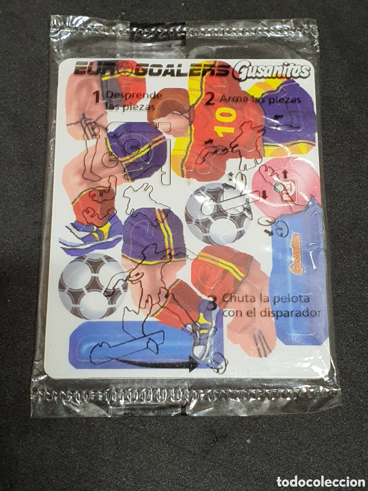 Colecionismo Cromos antigos: Cromo troquelado EuroGoalers de gusanitos risi n&deg; 10 Espa&ntilde;a