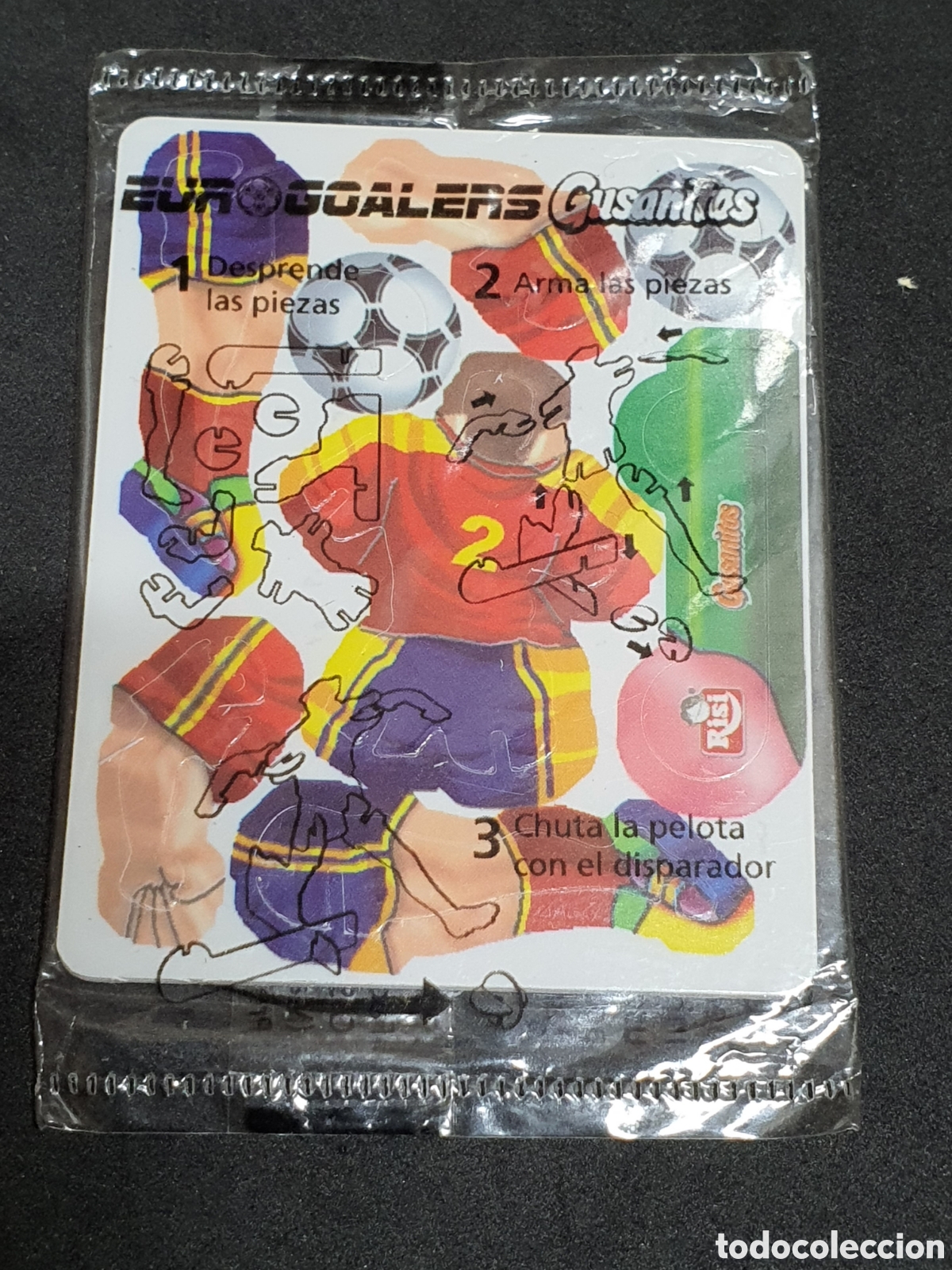 Colecionismo Cromos antigos: Cromo troquelado EuroGoalers de gusanitos risi n &deg; 2 Espa&ntilde;a