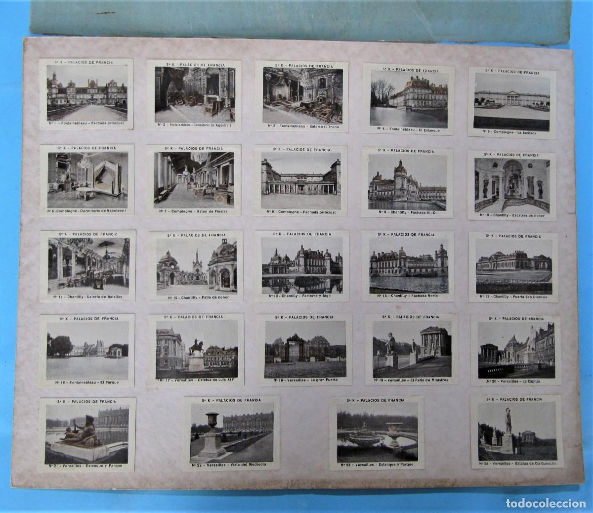 Coleccionismo cromos antiguos: SERIE K. PALACIOS DE FRANCIA. TEXTO EN CASTELLANO. APROXIMADAMENTE A&Ntilde;OS 20/30. EDITADA EN BARCELONA?