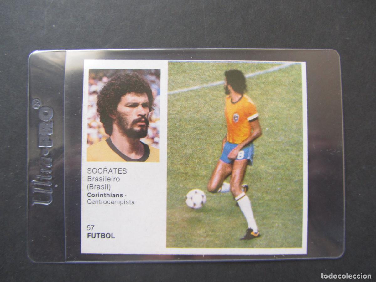 Coleccionismo Cromos antiguos: Cromo #57 Socrates brasileiro Brasil 1983 Coleccion ases del deporte mundial editorial Bruguera