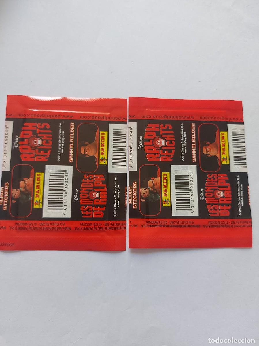 Coleccionismo cromos antiguos: 2 sobres de cromos sin abrir rompe Ralph - Foto 2