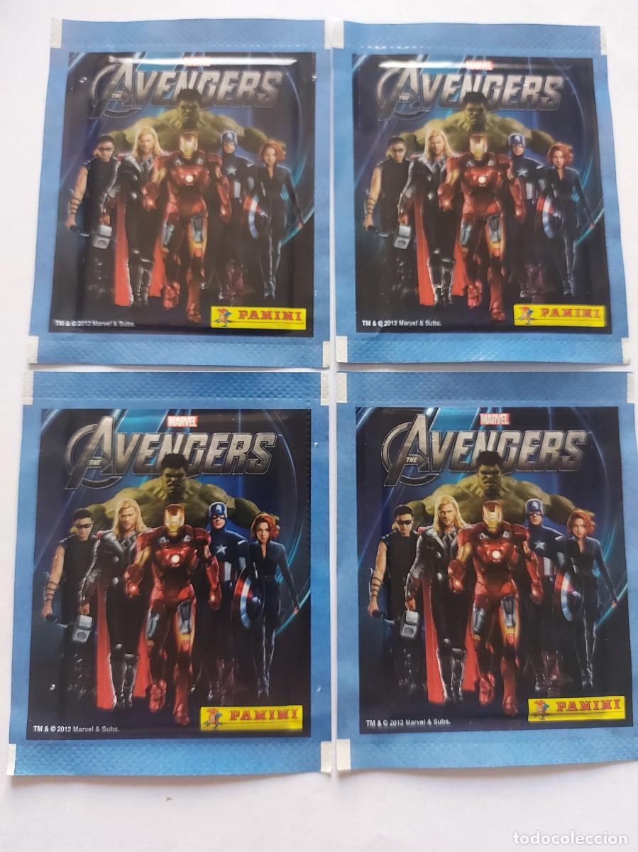 Coleccionismo cromos antiguos: 4 sobres de cromos sin abrir Avengers - Foto 1