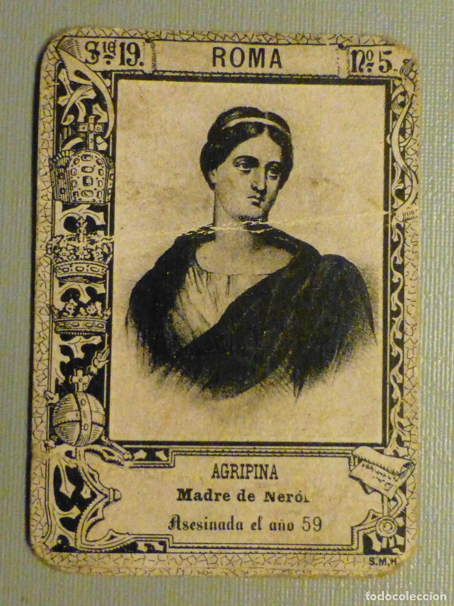 Colecionismo Cromos antigos: Cromo - Fototi&igrave;a Cajas de Cerillas - N&ordm; 5 de la Serie 19 - Agripina - Madre de Ner&oacute;n