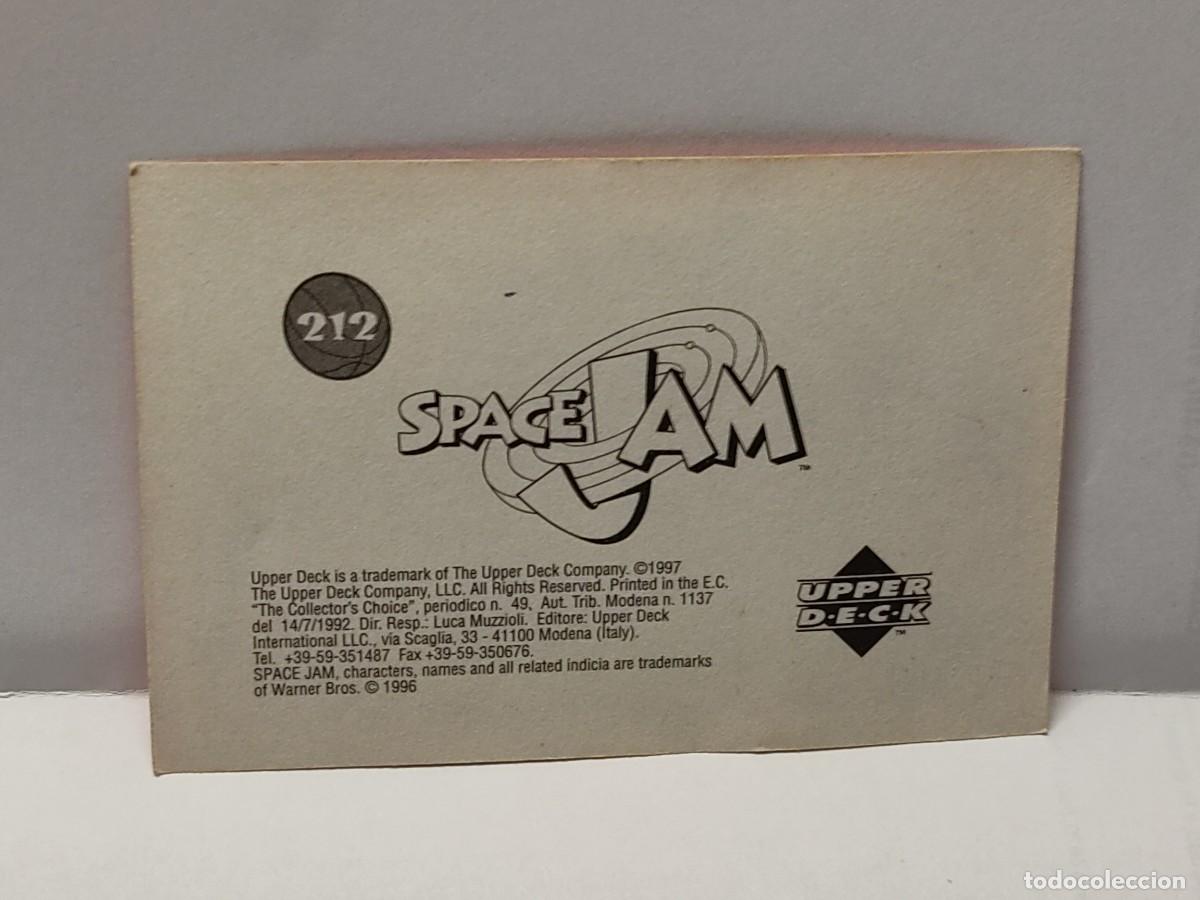 Coleccionismo cromos antiguos: Cromo- SPACE JAM -EDICIONES UPPER DECK 1997 - n&deg; 212 no pegado - Foto 2