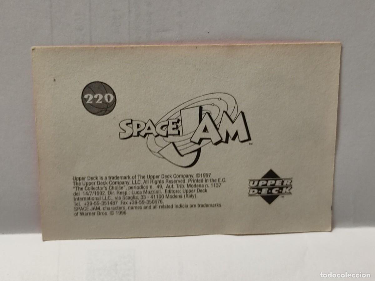 Coleccionismo cromos antiguos: Cromo- SPACE JAM -EDICIONES UPPER DECK 1997 - n&deg; 220 no pegado - Foto 2