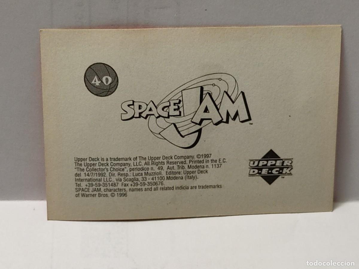 Coleccionismo cromos antiguos: Cromo SPACE JAM - UPPER DECK 1997 - n&deg; 40 no pegado - Foto 2