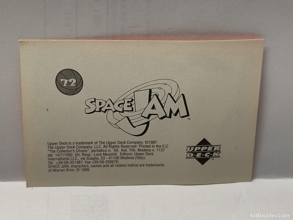 Coleccionismo cromos antiguos: Cromo SPACE JAM - UPPER DECK 1997 - n&deg; 72 no pegado - Foto 2