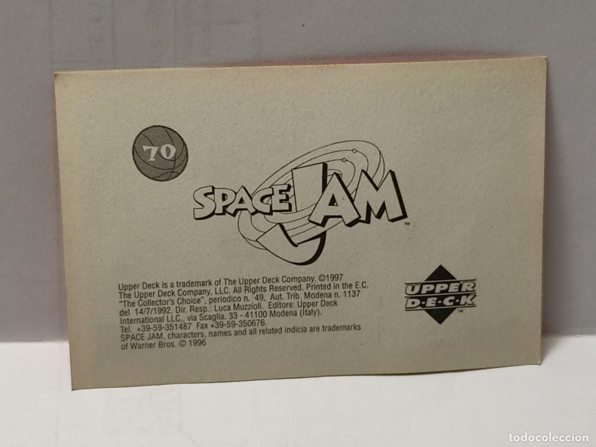 Coleccionismo cromos antiguos: Cromo SPACE JAM - UPPER DECK 1997 - n&deg; 70 no pegado - Foto 2