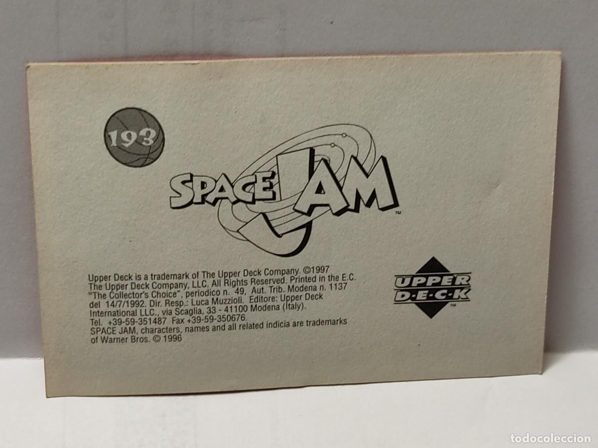 Coleccionismo cromos antiguos: Cromo SPACE JAM - UPPER DECK 1997 - n&deg; 193 no pegado - Foto 2