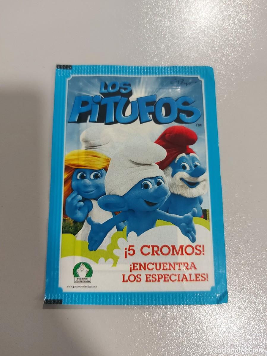 Coleccionismo cromos antiguos: Sobre de cromos sin abrir los pitufos - Foto 1