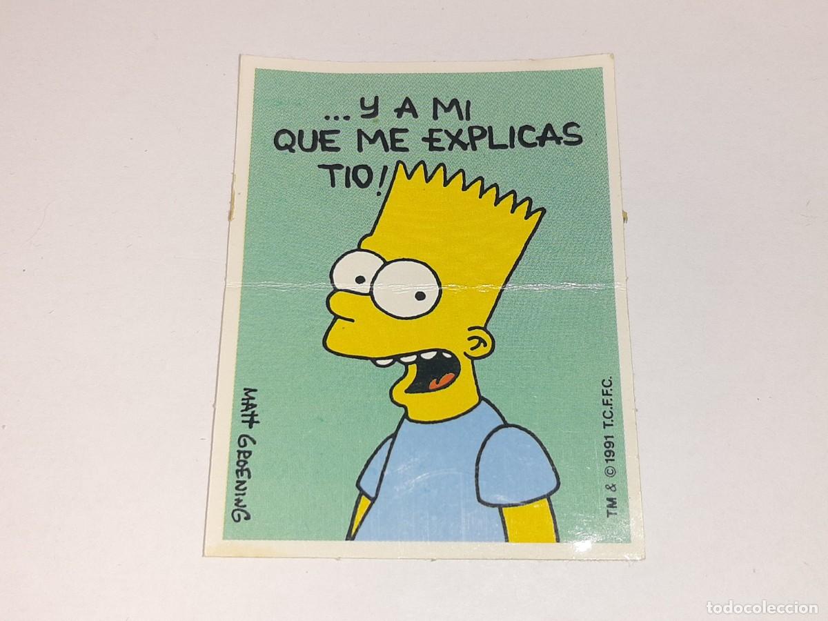Coleccionismo Cromos antiguos: BOLLYCAO : ANTIGUO CROMO DIVER REFRANES LOS SIMPSONS SIN PEGAR A&Ntilde;OS 90
