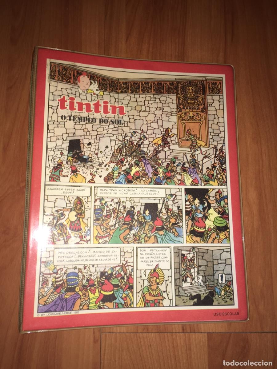 Coleccionismo Cromos antiguos: TINTIM Dossier antigo Tintim a&ntilde;os 80 &Acirc;MBAR Portugal