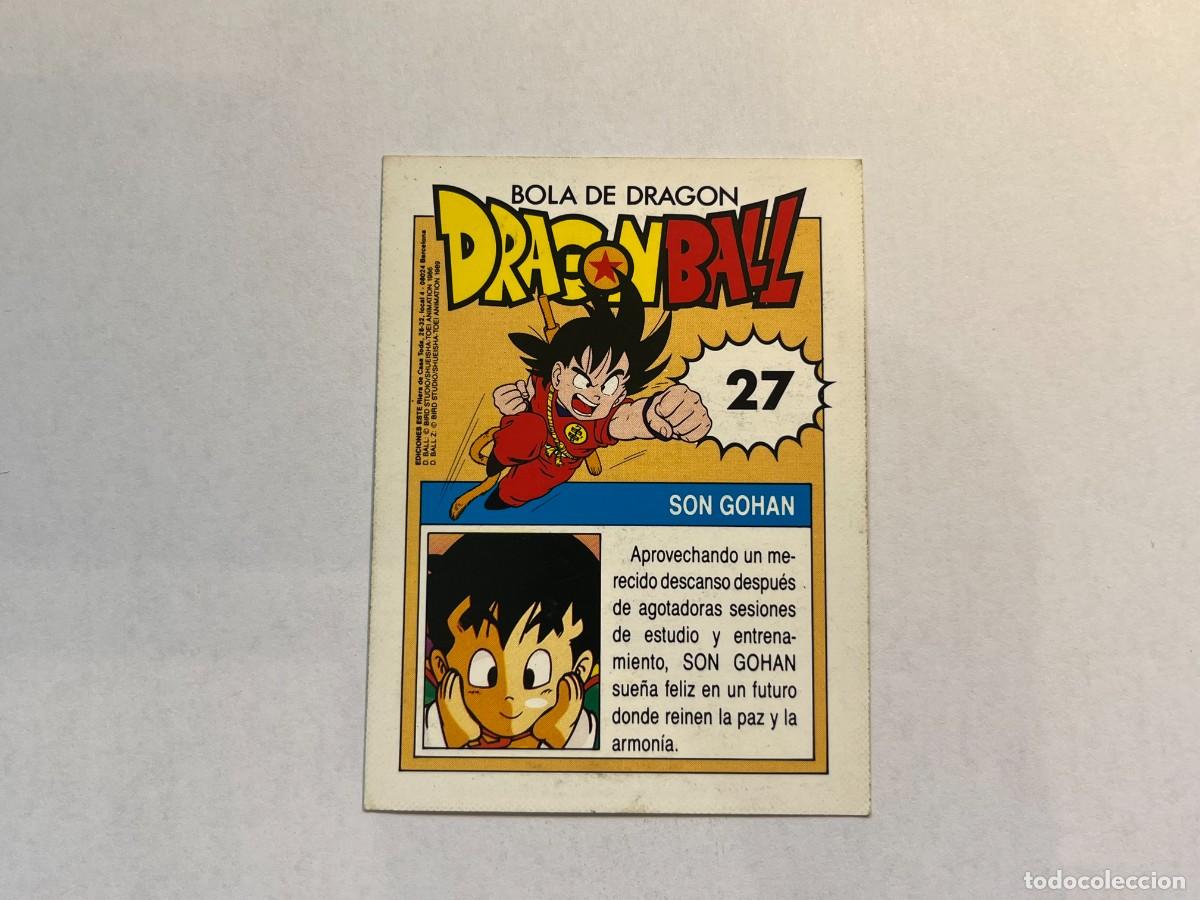 Coleccionismo cromos antiguos: Cromo Dragon Ball Ediciones Este - n&ordm; 27 Son Gohan - Foto 2