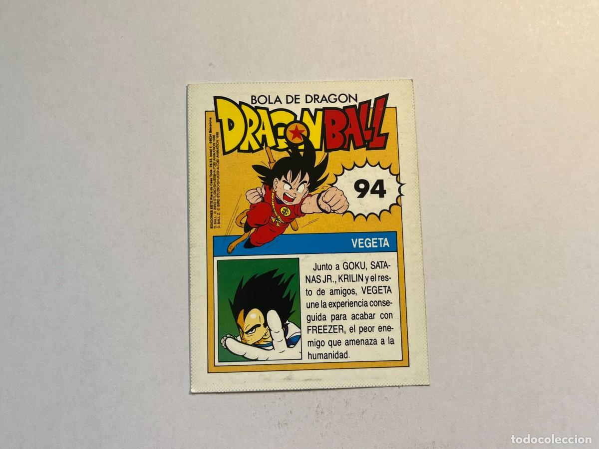 Coleccionismo cromos antiguos: Cromo Dragon Ball Ediciones Este - n&ordm; 94 Vegeta - Foto 2