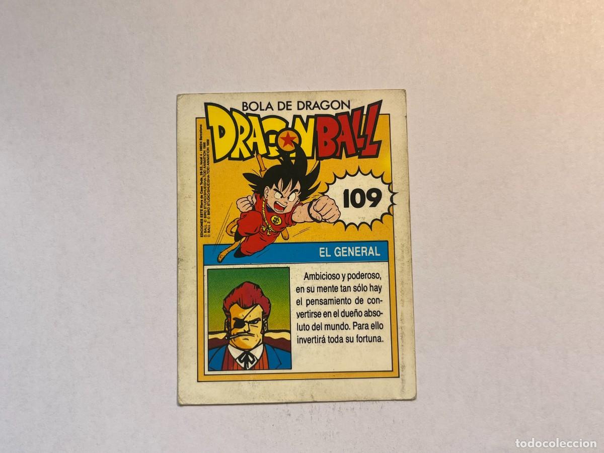 Coleccionismo cromos antiguos: Cromo Dragon Ball Ediciones Este - n&ordm; 109 El General - Foto 2