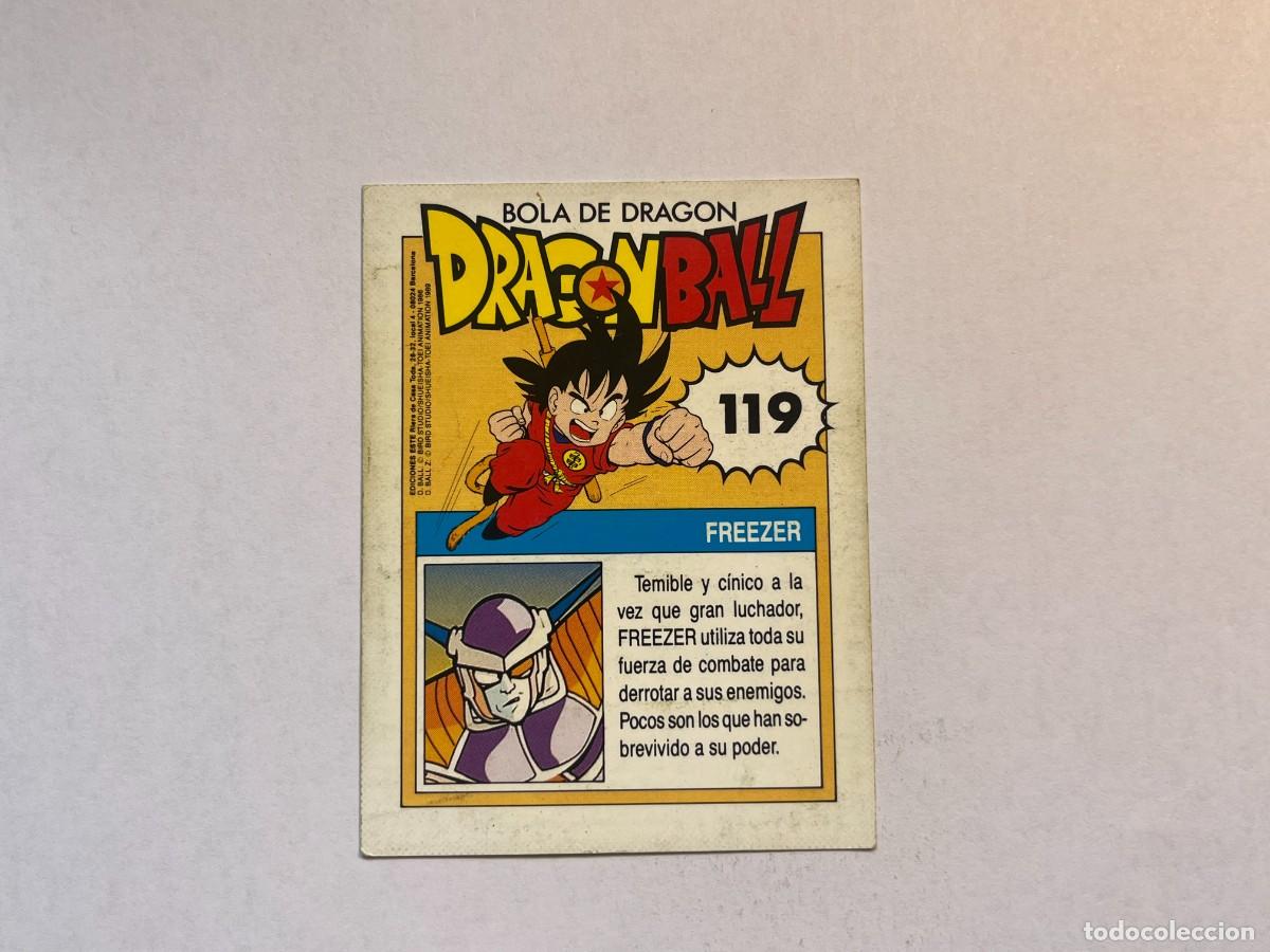 Coleccionismo cromos antiguos: Cromo Dragon Ball Ediciones Este - n&ordm; 119 Freezer - Foto 2